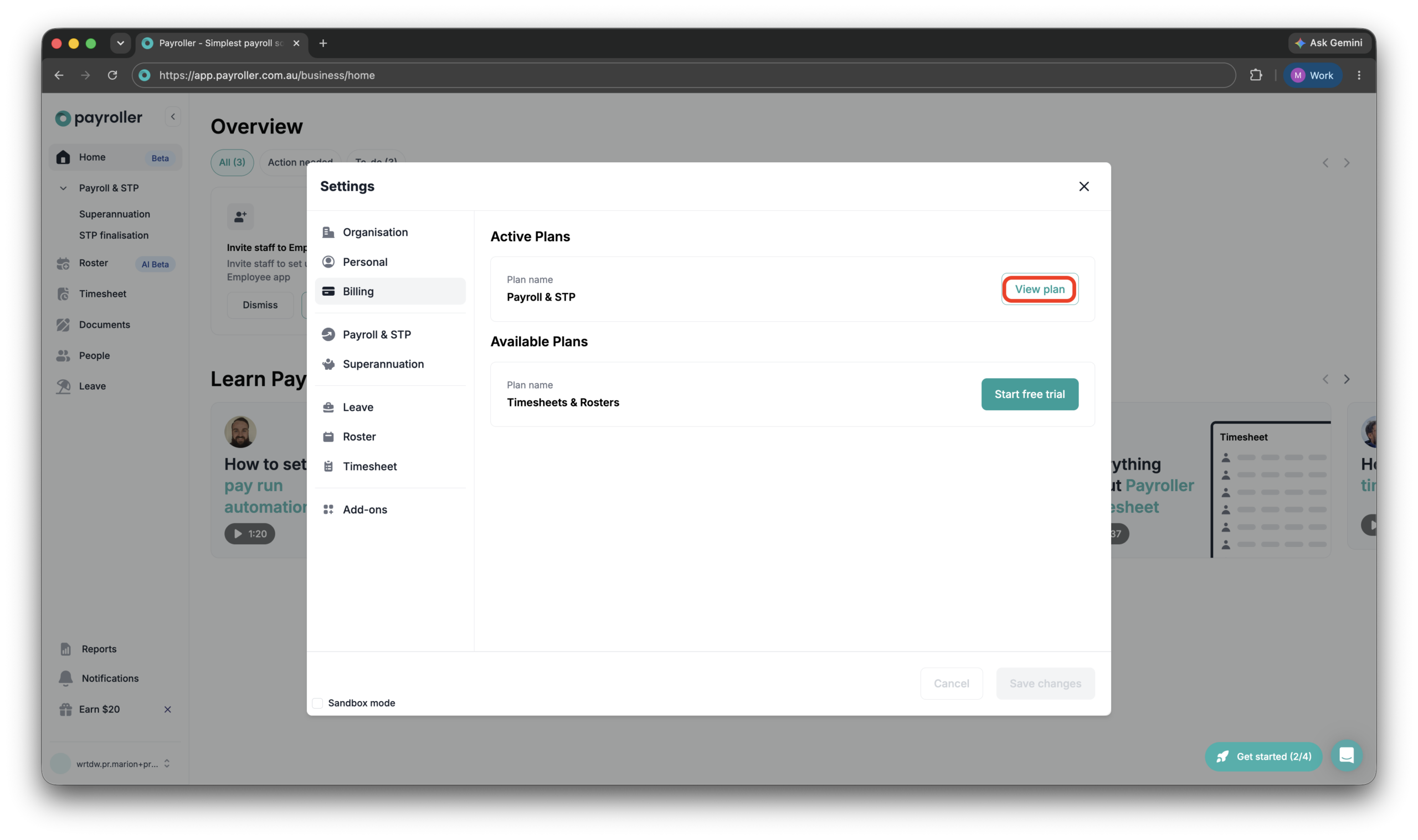 Payroller Employer Subscriptions - Editing the subscription type to a monthly or an annual subscription - 4