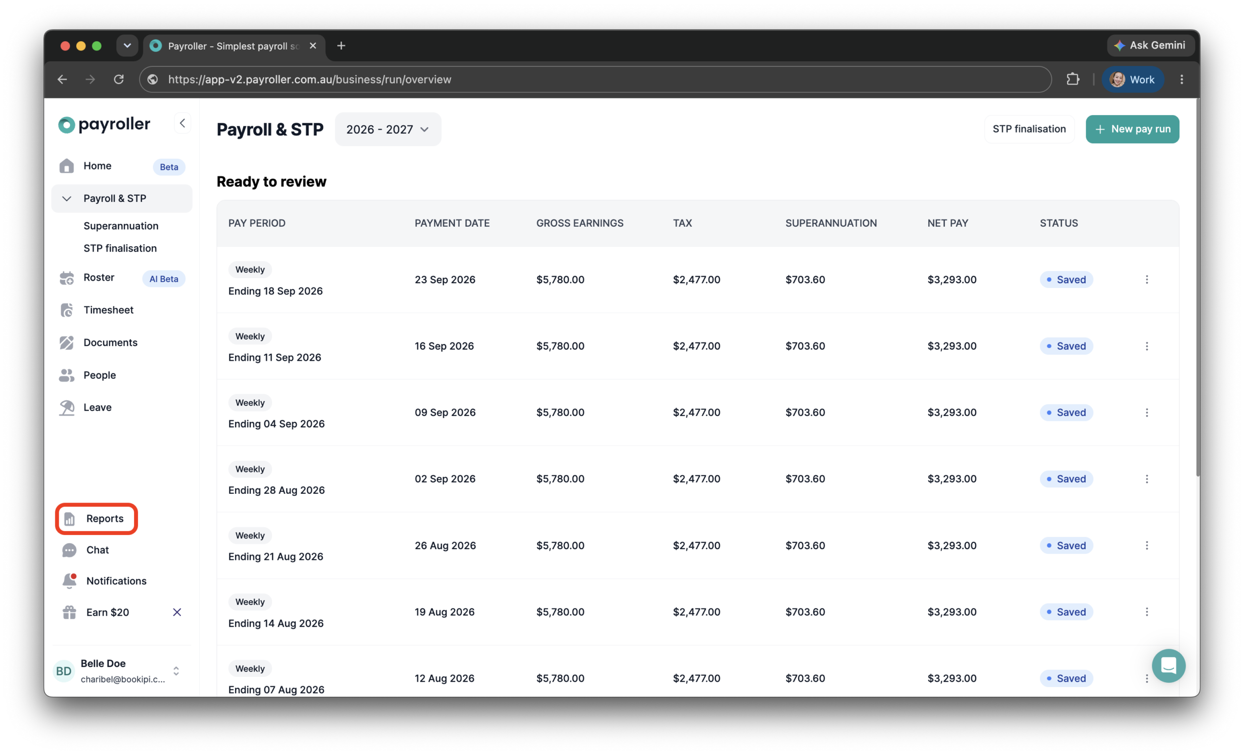 Report - How to download a report - 1