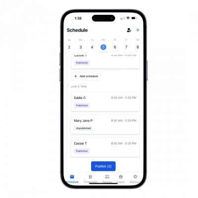 timesheet and schedule creation