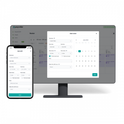 payroller timesheets and rosters mobile and web app